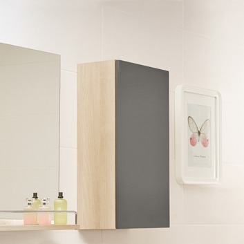 Шкаф Cersanit Smart 35 ясень, серый