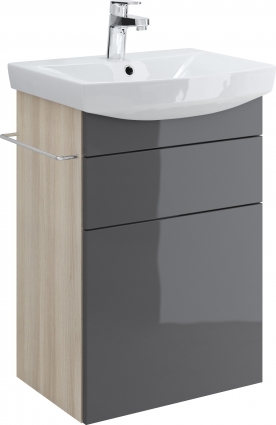 Тумба для комплекта Cersanit Smart Carina 50 ясень, серый