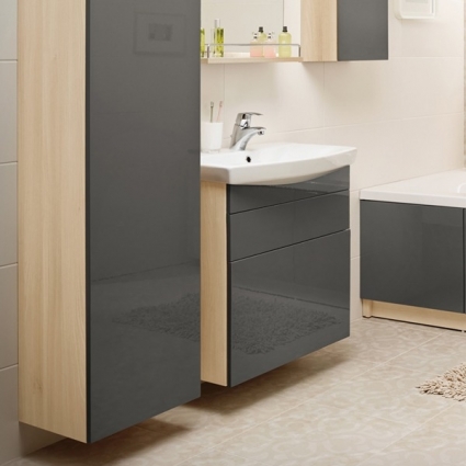 Тумба для комплекта Cersanit Smart 70 ясень, серый