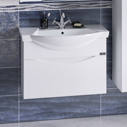 Тумба с раковиной СанТа Сатурн 75 подвесная