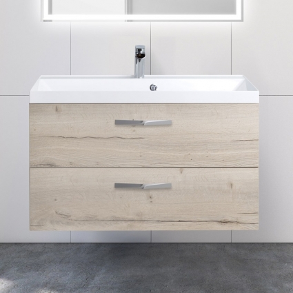 Тумба с раковиной BelBagno Aurora 90 rovere galifax bianco