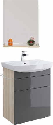 Мебель для ванной Cersanit Smart Carina 60 ясень, серый