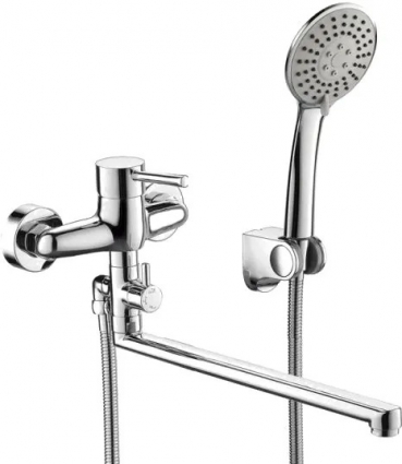 Смеситель Bravat Slim TF6332366CP-01L-RUS универсальный с лейкой