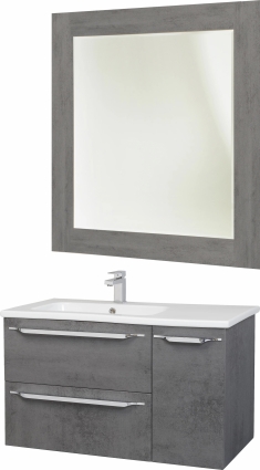 Мебель для ванной Bellezza Луиджи 90 L, серая