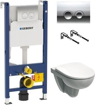 Комплект Geberit Selnova 458.124.21.1-500.265 унитаз + инсталляция + кнопка