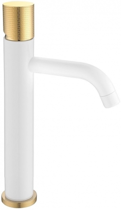 Смеситель Boheme Stick 122-WG.2 для раковины, white touch gold