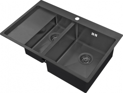 Мойка кухонная Zorg Inox PVD 5178-2-R grafit