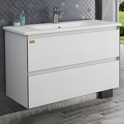 Тумба с раковиной Edelform Сириус 100 альпийский снег