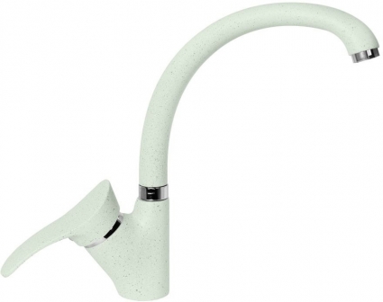Смеситель AquaGranitEx C-3040 для кухонной мойки, салатовый