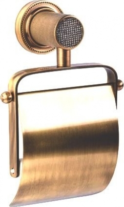 Держатель туалетной бумаги Boheme Royal Cristal Bronze с крышкой
