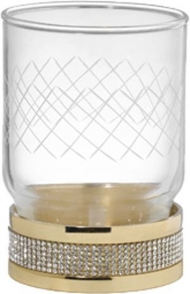 Стакан Boheme Royal Cristal Gold настольный