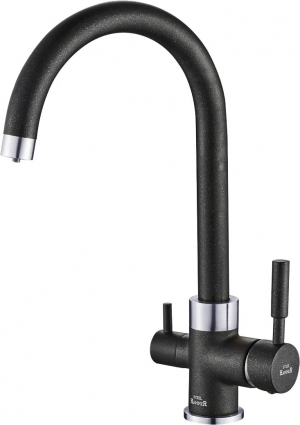 Смеситель Steel Hammer SH 713 Black Cr для кухонной мойки