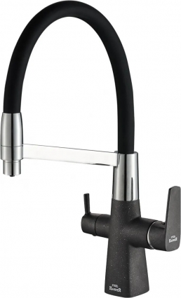 Смеситель Steel Hammer SH 818-6 Black Cr для кухонной мойки