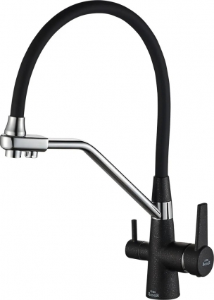 Смеситель Steel Hammer SH 903-6 Black Cr для кухонной мойки