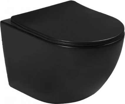 Унитаз подвесной SantiLine SL-5018B безободковый, с микролифтом