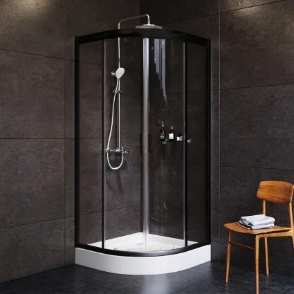 Душевой уголок AM.PM Gem W90G-401-090ВЕТ 90x90, профиль черный