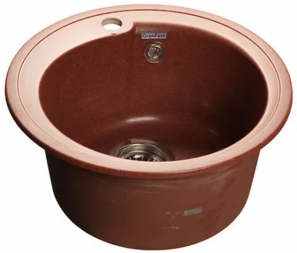 Мойка кухонная GranFest Rondo R-450 красный марс