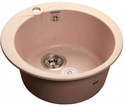 Мойка кухонная GranFest Rondo R-480 светло-розовый