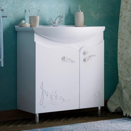 Тумба для комплекта Corozo Венеция 65 с бельевой корзиной