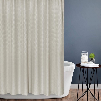 Штора для ванной Carnation Home Fashions Grace Jacquard Grey