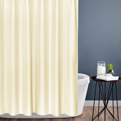 Штора для ванной Carnation Home Fashions Grace Jacquard Ivory