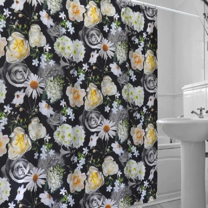 Штора для ванной Creative Bath Monnlight Garden S1264BLK