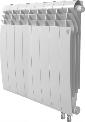 Радиатор биметаллический Royal Thermo BiLiner 500 VR 8 секций, bianco traffico