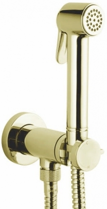 Гигиенический душ Bossini Paloma Brass Mixer Set E37005B.021 со смесителем, С ВНУТРЕННЕЙ ЧАСТЬЮ, золото