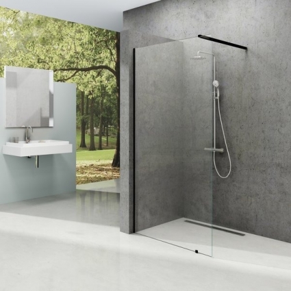 Душевая перегородка Ravak Walk-In Wall 100 + кронштейн 90 см, черный