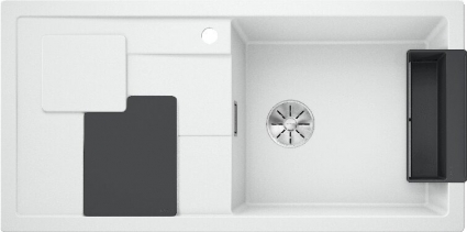 Мойка кухонная Blanco Sity XL 6 S белая, аксессуары лава