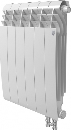 Радиатор биметаллический Royal Thermo BiLiner 500 VR 6 секций, bianco traffico