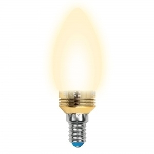Лампа светодиодная (10058) E14 5W 3000K свеча матовая LED-C37P-5W/WW/E14/FR ALC02GD