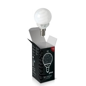 Лампа энергосберегающая E14 9W 2700K шар матовый 231109