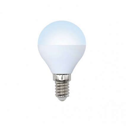 Лампа светодиодная диммируемая (10701) E14 6W 4500K шар матовый LED-G45-6W/NW/E14/FR/DIM/O