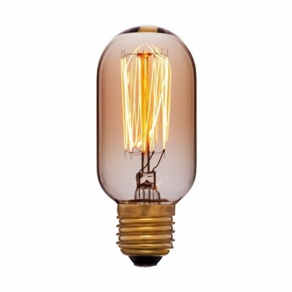 Лампа накаливания E27 40W колба золотая 051-934