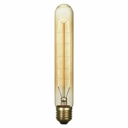 Лампа накаливания E27 60W 2700K цилиндр прозрачный GF-E-718