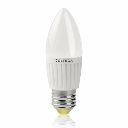 Лампа светодиодная E27 6.5W 4000К свеча матовая VG1-C2E27cold6W 4689