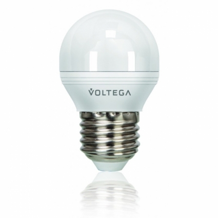 Лампа светодиодная диммируемая E27 6W 4000К шар матовый VG2-G2E27cold6W-D 5496