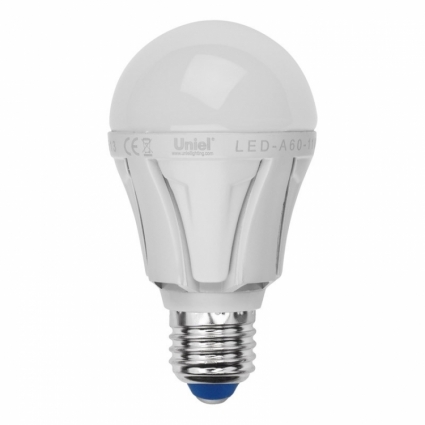 Лампа светодиодная диммируемая (UL-00000687) E27 11W 3000K шар матовый LED-A60-11W/WW/E27/FR/DIM