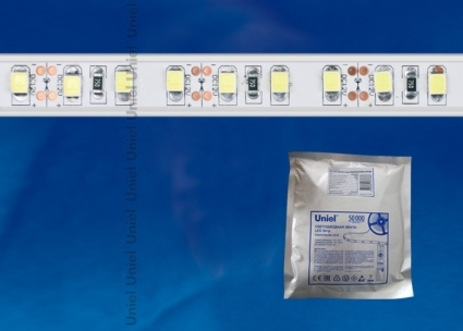 Светодиодная лента Uniel (11044) 5M белый 96W ULS-2835-120LED/m-10mm-IP68-DC12V-19,2W/m-5M-DW