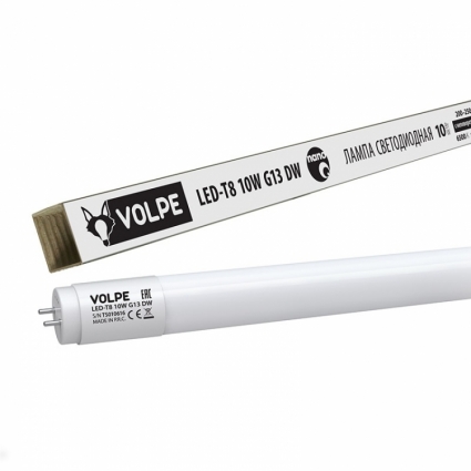 Лампа светодиодная (UL-00001455) G13 10W 6500K трубчатая матовая LED-T8-10W/DW/G13/FR/FIX/N
