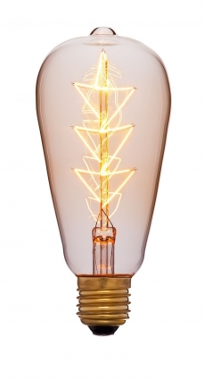Лампа накаливания E27 40W колба золотая 053-556