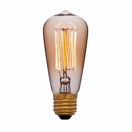 Лампа накаливания E27 25W колба золотая 053-549