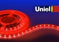 Светодиодная лента Uniel (04815) 5M красный 72W ULS-5050-60LED/m-10mm-IP20-DC12V-14,4W/m-5M-RED