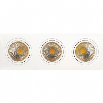 Встраиваемый светодиодный светильник Horoz 3X10W 2700К белый 016-022-0030 (HL6713L)