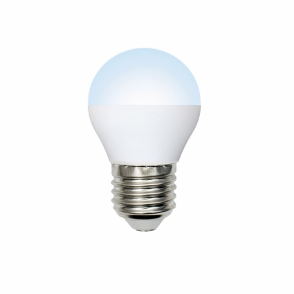 Лампа светодиодная (UL-00001070) E27 6W 6500K шар матовый LED-G45-6W/DW/E27/FR/O