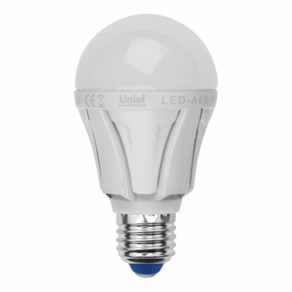 Лампа светодиодная (07888) E27 9W 4500K груша матовая LED-A60-9W/NW/E27/FR ALP01WH
