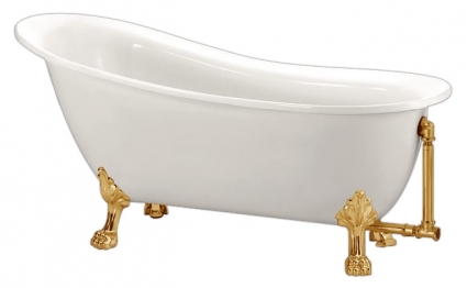 Акриловая ванна BelBagno BB06-1550-ORO ножки золото