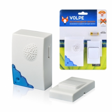Звонок беспроводной (11015) Volpe UDB-Q022 W-R1T1-16S-30M-WH
