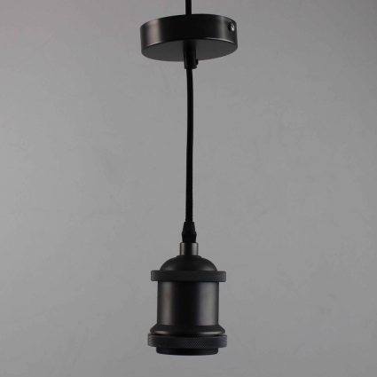 Ретро патрон с подвесом E40 Черный Sun Lumen 056-700